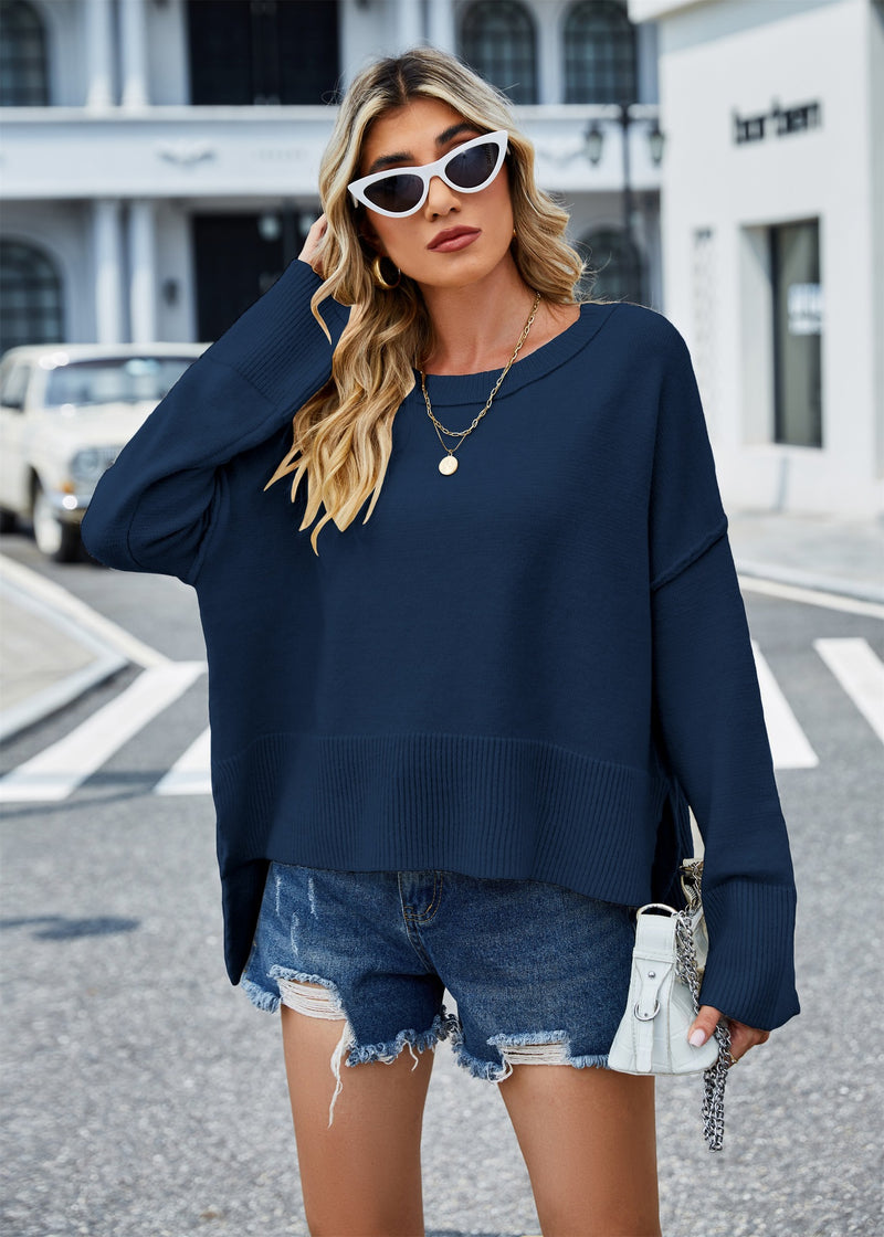 Round Neck Loose Sleeve Sweater