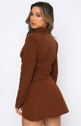 Retro Brown Short Blazer