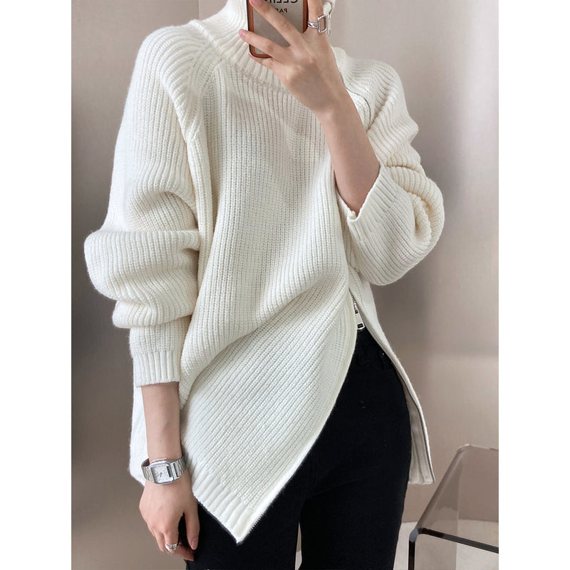 Double Headed Oblique  Turtleneck Sweaters