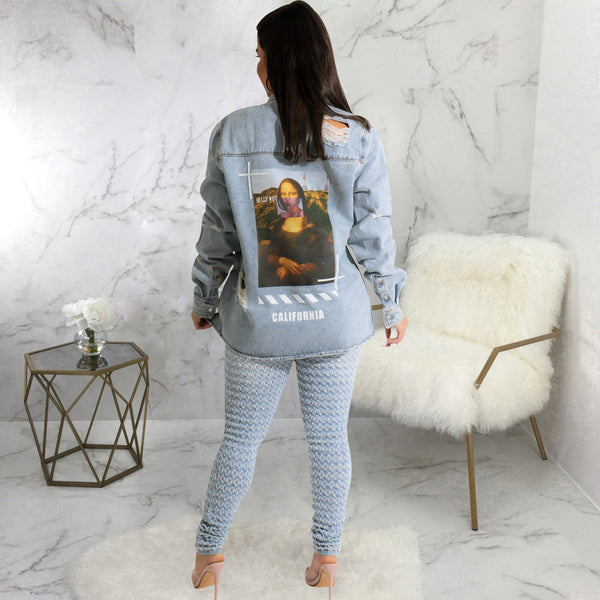 Women Washed Denim Jacket