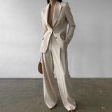 Long Sleeved Small Blazer Trousers Suit