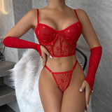 Red  Lingerie Without Sleeve