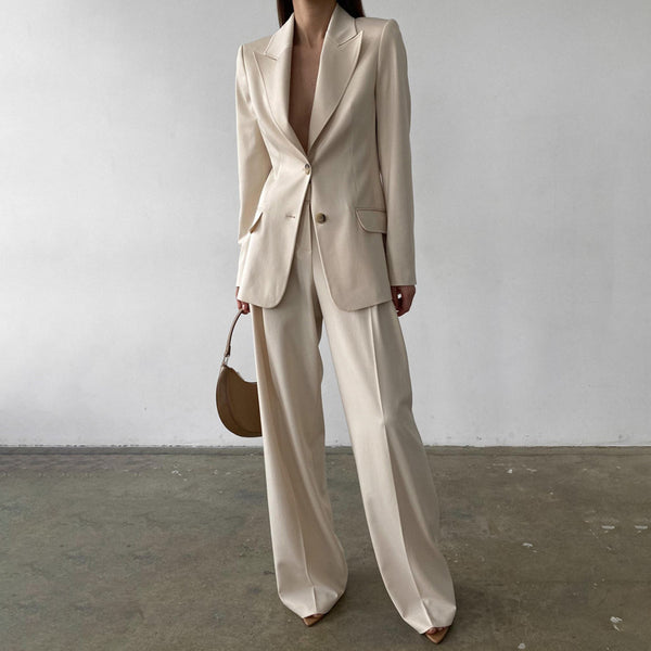 Long Sleeved Small Blazer Trousers Suit