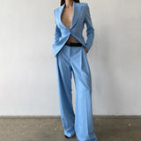 Long Sleeved Small Blazer Trousers Suit