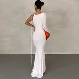 Women  One Shoulder Slim Dress