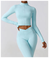 Quick Drying Long Sleeve Yoga Wear Coat