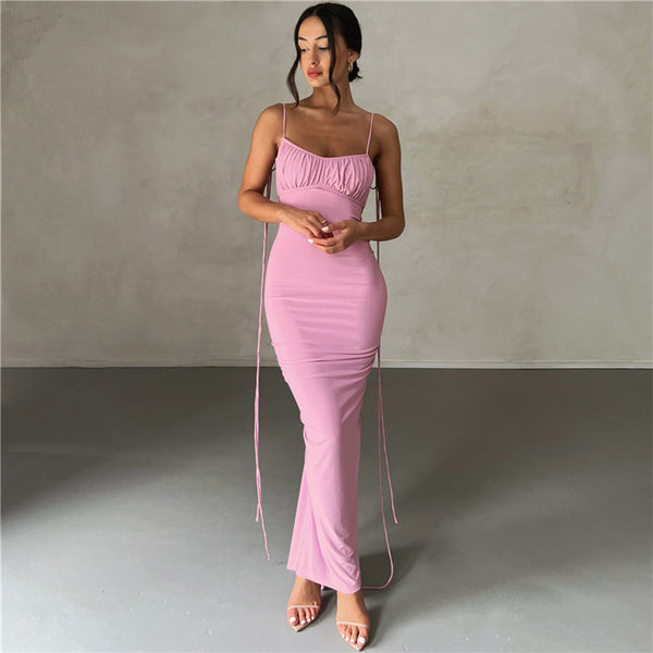 Backless Slim Fit Sheath Elegant Dress