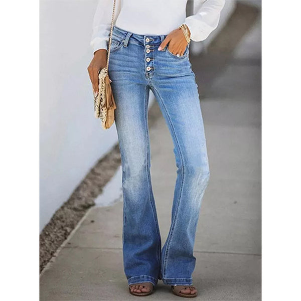 Micro Pull Washed Damen Jeans