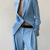 Long Sleeved Small Blazer Trousers Suit