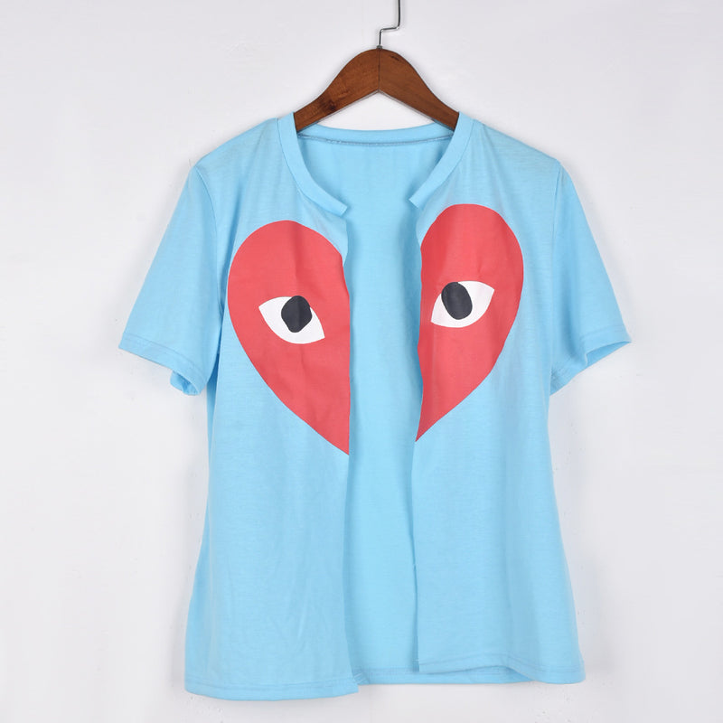 Short Sleeve Love Eye Top