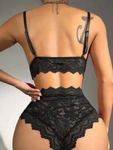 Knot Lace Seduction Pajamas Suit