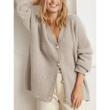 Popular Solid Color Cardigan Sweater Coat